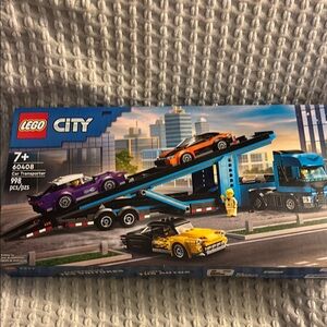 Lego Building Set Blue and Purple Transporter